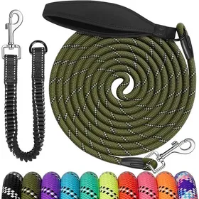 Meilleurs prix pour Longe pour Chien avec Cordon Elastique 5M 10M 15M 20M 30M Laisse de Dressage pour Chien avec et 10M × 8MM Vert armée VERT ARM CORDE
