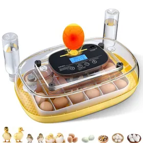 Meilleurs prix pour Couveuse Œuf Automatique-VEVOR-24 Œufs de Poule Incubateur-avec Mire LED et Humidité Fenêtre Transparente 360°