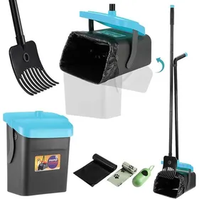 Meilleurs prix pour Pelle Ramasse Crottes pour Chiens Pelle à Déjections Canines et Râteau Pelle a Crotte Portable Kit de Ramasse Crotte (Bleu)