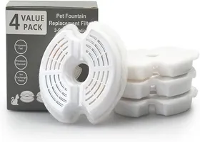 Comparer les prix de 4pcs filtres de rechange pour fontaine à eau pour chat en acier inoxydable de 2,5l 2L Filtre de rechange avec résine et charbon