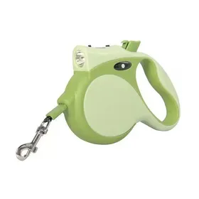 Meilleurs prix pour Laisse Large Chien 5M LED Rétractable Nuit Poignée antidérapant Avec crochet Camouflage - vert