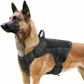 Comparer les prix de harnais tactiques pour chien m noir gilets a anneaux pour chiens de travail militaires dentrainement sans tensiondebuns YYV