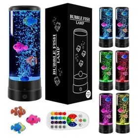 Meilleurs prix pour Lampe Méduse Lumineuse Aquarium avec 16 Couleurs et Télécommande,Jellyfish Lampe a Lave,Alimentée par Piles,Pour Decoration Ramadan