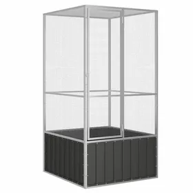 Meilleurs prix pour Solde 2026Grand nichoir/enclos Anthracite - Cage à oiseaux Anthracite 111x107x2115cm Acier galvanisé 28.15 Kg 74327781