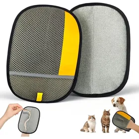 Comparer les prix de Gants Électrostatiques Épais + Brosse Magique Anti Poils Chien Chat Réutilisables Améliorés Toilettage Animaux