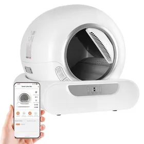 Comparer les prix de FLASIDU Bac à litière - 53x48x51cm - télécommande par application - surveillance des données - large ouverture - Blanc
