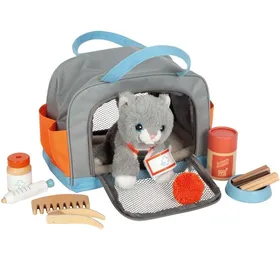 Comparer les prix de Chat en peluche - SMALL FOOT COMPANY - LEGLER - Kit de soins complet - Sac de transport - Jouets inclus