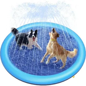 Meilleurs prix pour Tapis éclaboussant pour chien - PZCC - 59 pouces (150 cm) - Antidérapant - Épaisseur 058 mm - Bleu