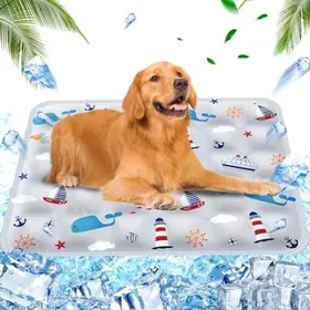 Comparer les prix de Tapis Rafraîchissant pour Chien et Chat – 60x90cm XL Gris Sans Électricité