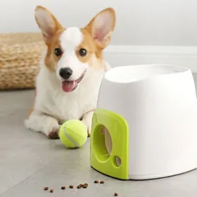 Comparer les prix de Machine de récompense de nourriture de lanceur de balle de chien interactif automatique Machine de lancement de balle de Tennis pou