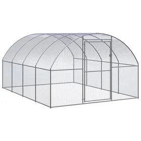 Meilleurs prix pour SALE 2026 Cage à poulets Argent - Poulailler dextérieur 3x4x2 m Acier galvanisé PRO210658338