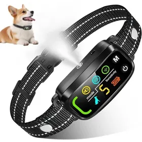Comparer les prix de Collier anti aboiement à la citronnelle pour chiens Collier de dressage pour chien anti choc anti aboiement avec 5 sensibilités