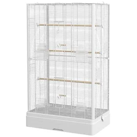 Comparer les prix de LIA Cage oiseaux volière blanc 61x365x98cm