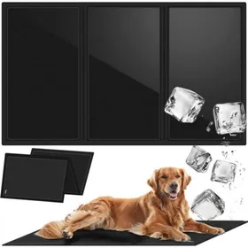Meilleurs prix pour Tapis Rafraîchissant pour Chiens et Chats 110x70 cm – Purlov Noir