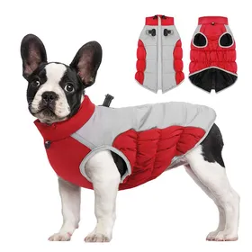 Comparer les prix de Veste hiver chien taille moyenne polaire imperméable coupe-vent harnais intégré et zip réfléchissant Label