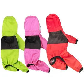 Comparer les prix de Imperméable rouge XL pour chien imperméable avec chapeau transparent fournitures pour animaux de compagnie