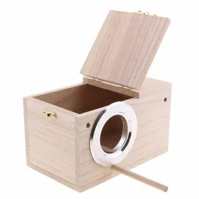 Meilleurs prix pour Nichoir en bois Cage à oiseaux Maison en bois Jardin Mangeoire pour oiseaux Boîte à perruches naturelle Nid pour calopsitte