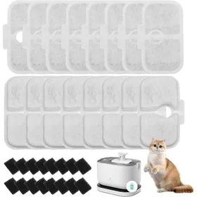 Comparer les prix de Filtres Fontaine Chat Petlibro 16 Cartouches + 16 Mousses PLWF105/115/005 Label