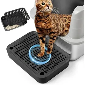 Comparer les prix de Virex® - Rampe daccès pour bac à litière marchepied pour chat pelle à litière avec filtre et pieds en caoutchouc antidérapants c