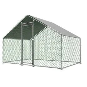 Meilleurs prix pour Enclos poulailler 6m² parc grillagé 3x2x2m avec serrure de sécurité et tissu PE imperméable, clôture extérieure en métal