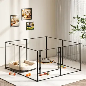 Meilleurs prix pour Enclos pour Chien - Parc Chien Intérieur Grande Taille - Caisse de Mise Bas pour Chiens Chats Lapin - 122x122x61cm
