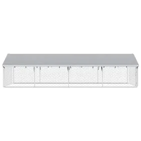Meilleurs prix pour Solde 2026parc polyvalent/grande cage pour chien Argent - Chenil extérieur avec toit 600x300x150cm 44.5 Kg 14864571