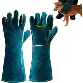 Meilleurs prix pour Gants anti-morsure 40 cm robustes pour toilettage manipulation chiens chats serpents lézards