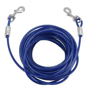 Meilleurs prix pour OMABETA Câble Attache pour Chien Acier Camping Double Tête Pour Petite Moyenne Grande Taille