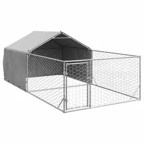 Comparer les prix de Style minimaliste - Cage pour chien - Niche dextérieur pour chien enclos 5x2x15 m acier galvanisé - Pour jardin dfa6881531