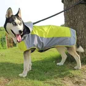 Meilleurs prix pour Imperméable pour chien - Veste de pluie avec capuchon et réflecteurs pour les promenades en toute sécurité et au sec pour votre chie