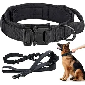 Comparer les prix de Collier de Chien - LARGEIGHT - Tactique Réglable - Nylon Haute Résistance - Boucle en Métal - Noir