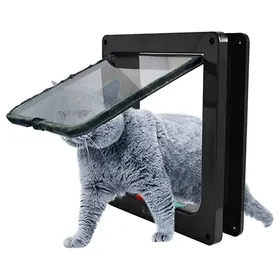 Meilleurs prix pour Chatière pour Chats  Chatière pour Chats Chiens ou Petits Animaux Contrlable Verrouillable Facile à Installer (L Noir)
