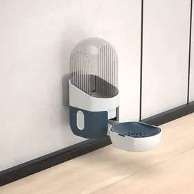 Meilleurs prix pour Fontaine à eau automatique suspendue pour cage danimaux 1 000 ml pour chats et chiens abreuvoir gris Étiquette