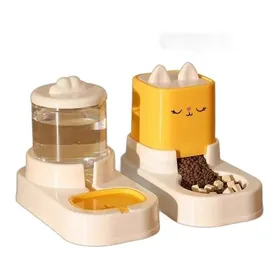 Meilleurs prix pour Distributeur automatique de nourriture et deau pour chat - ZGEER - 22 L + 18 L - Jaune - Calendrier dalimentation