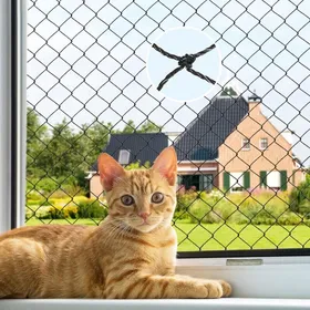 Meilleurs prix pour (noir filet 3x8m avec fil dacier) Filet pour chat filet de balcon pour animaux de compagnie filet de balcon pour animaux de
