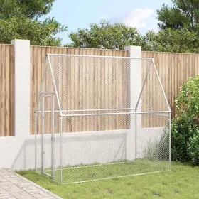 Comparer les prix de SEASON SALEMEUBLE/Cage pour animaux élégante - KEETHE - Cage pour poules argenté 200x100x190 cm acier galvanisé 7903257