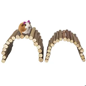 Meilleurs prix pour Pont échelle en bois jouet à mâcher pour petits animaux hamster souris rat rongeurs