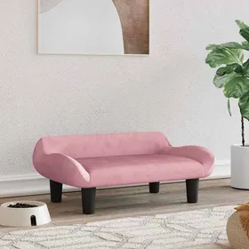 Comparer les prix de Prix bas - Lit Fauteuil Chien-Lit pour chien rose 70x40x24 cm velours （820476850816)