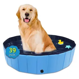 Comparer les prix de Piscine Pliable surdimensionnée en Plastique Dur Portable pour Chiens Chats et Enfants Animaux domestiques Chiot - 100 x 30 cm