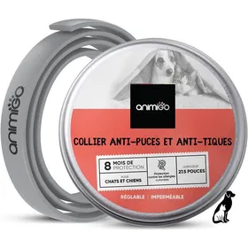 Meilleurs prix pour Collier Anti-Puces Chien et Chat8 Mois dEfficacitéTaille > 65cm-Collier Antiparasitaire Imperméable & Réglable-pour Toutes