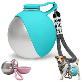 Meilleurs prix pour Gourde portable 2-en-1 pour chiens– Bouteille deau et bol à eau intégré anti-fuite matériau sûr et non toxique pour la