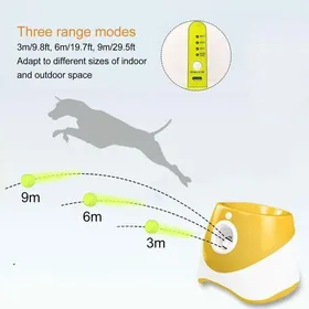 Meilleurs prix pour Lanceur de balle automatique pour chien - Virex® - 3 modes de portée - 3/6/9 m - Batterie lithium 2200 mAh