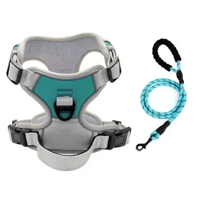 Comparer les prix de Harnais pour chien avec gilet réfléchissant devant + corde (taille S)