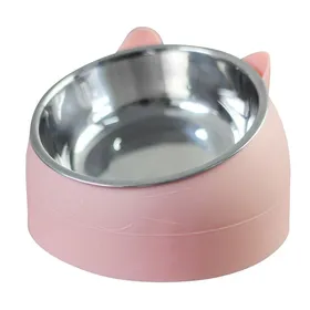 Meilleurs prix pour Gamelle amovible en acier inoxydable pour chien et chat antidérapante motif dessin animé rose