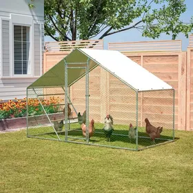 Meilleurs prix pour Poulailler robuste 303x157x200cm avec enclos échelle sécurisé et résistant aux intempéries pour volailles et petits animaux