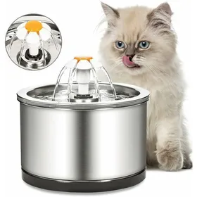 Comparer les prix de Fontaine à eau acier inoxydable pour animaux de compagnie 3 modes 3 couches de filtration