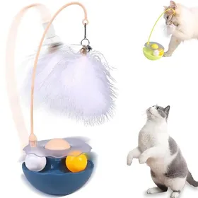 Comparer les prix de Jouets interactifs en plumes pour chats bâtonnets à gobelets avec mécanisme oscillant pour chats dintérieur