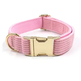 Meilleurs prix pour Collier de chien en velours côtelé - Phoesky - Motif rayé - Gravé au laser - Respirant - Boucle en métal - Réglable