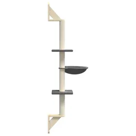 Comparer les prix de Arbre à chat mural avec griffoir gris foncé 1425 cm_2 ans garantie_42843