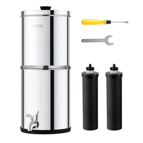 Comparer les prix de Filtres à Eau de Rechange-VEVOR-Système de Comptoir en Acier Inoxydable 304 15 G-avec 2 Filtres à Charbon et Robinet